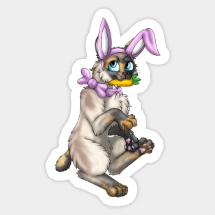 Bobtail BunnyCat: Tortie Point (Pink) Sticker